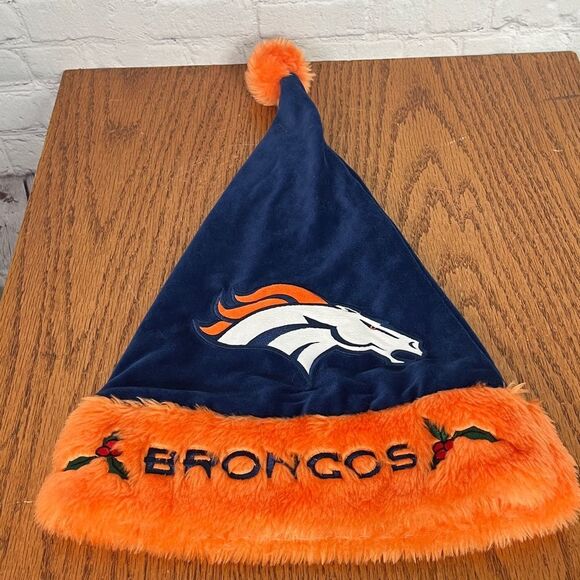 Denver Bronco Holiday Santa Hat - Picture 1 of 4